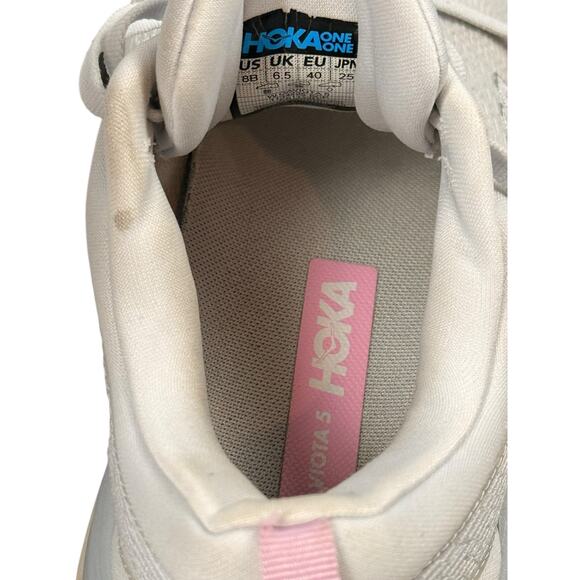 Hoka One One Gaviota 5 Women's Running SIZE 8B PINK & GRAY Shoes Stability Used! - Picture 8 of 16